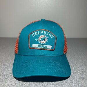 MIAMI DOLPHINS HAT MESH TRUCKER NFL FOOTBALL LOGO AUTHENTIC TEAM CAP NEW